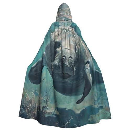 zkyfll Crazy Save Manatee Print Damen Herren Erwachsene Länge Kapuzenumhang Umhang mit Kapuze Halloween Cosplay Kostüme zkyfll Crazy Save Manatee Print Damen Herren Erwachsene Länge Kapuzenumhang Umhang mit Kapuze Halloween Cosplay Kostüme von zkyfll