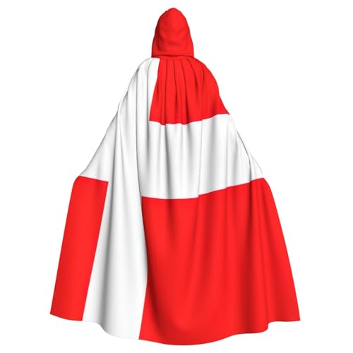 zkyfll Dänemark, dänische Flagge, Druck, Damen, Herren, Erwachsene, Länge, Kapuzenumhang mit Kapuze, Halloween-Cosplay-Kostüme zkyfll Dänemark, dänische Flagge, Druck, Damen, Herren, Erwachsene, Länge, Kapuzenumhang mit Kapuze, Halloween-Cosplay-Kostüme von zkyfll