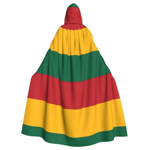 zkyfll Flagge von Litauen, bedruckt, Damen, Herren, Erwachsene, Länge, Kapuzenumhang mit Kapuze, Halloween-Cosplay-Kostüme von zkyfll