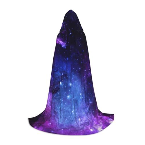 zkyfll Galaxie Bedruckter kleiner Kapuzenumhang Halloween-Kostüm, Halloween, Cosplay, Hexe, Robe, Umhang von zkyfll
