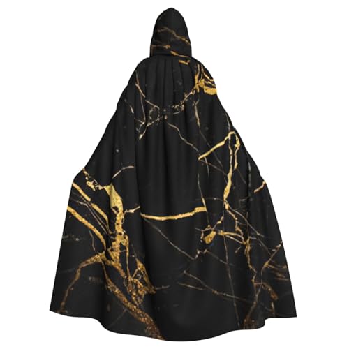 zkyfll Gold/Schwarz Tapetendruck Damen Herren Erwachsene Länge Kapuzenumhang Umhang mit Kapuze Halloween Cosplay Kostüme zkyfll Gold/Schwarz Tapetendruck Damen Herren Erwachsene Länge Kapuzenumhang Umhang mit Kapuze Halloween Cosplay Kostüme von zkyfll