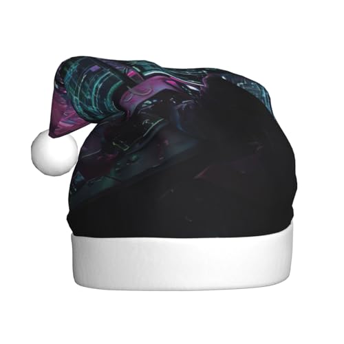 zkyfll Hacker Era Lustiger Plüsch-Weihnachtsmann-Hut für Erwachsene, Weihnachtsfeier zkyfll Hacker Era Lustiger Plüsch-Weihnachtsmann-Hut für Erwachsene, Weihnachtsfeier von zkyfll