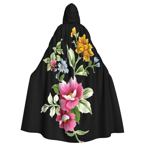 zkyfll Handbemalter Blumendruck, für Damen und Herren, Erwachsenenlänge, Kapuzenumhang mit Kapuze, Halloween-Cosplay-Kostüme zkyfll Handbemalter Blumendruck, für Damen und Herren, Erwachsenenlänge, Kapuzenumhang mit Kapuze, Halloween-Cosplay-Kostüme von zkyfll