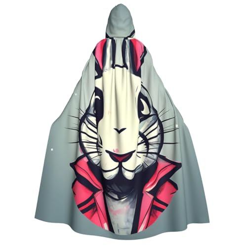 zkyfll Kapuzenumhang mit Hasen-Motiv, groß, für Damen und Herren, Erwachsene, mit Kapuze, Halloween, Cosplay-Kostüme zkyfll Kapuzenumhang mit Hasen-Motiv, groß, für Damen und Herren, Erwachsene, mit Kapuze, Halloween, Cosplay-Kostüme von zkyfll