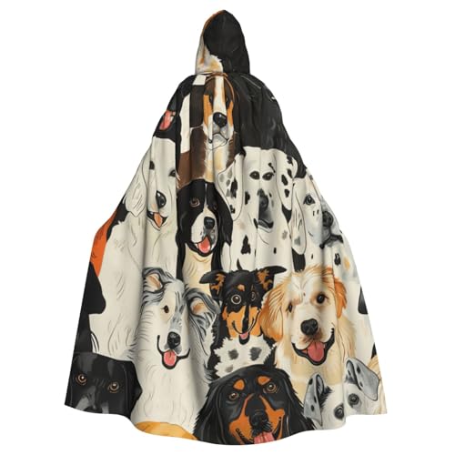 zkyfll Kapuzenumhang mit Hundemuster, für Damen und Herren, Erwachsene, mit Kapuze, Halloween, Cosplay-Kostüme zkyfll Kapuzenumhang mit Hundemuster, für Damen und Herren, Erwachsene, mit Kapuze, Halloween, Cosplay-Kostüme von zkyfll