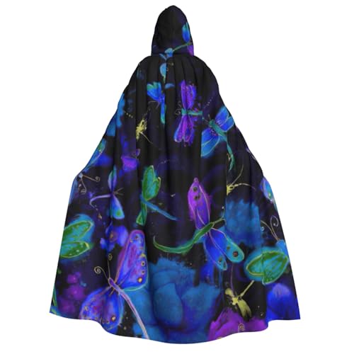 zkyfll Kapuzenumhang mit Kapuze und Libellen-Druck, groß, für Damen, Herren, Erwachsene, mit Kapuze, Halloween, Cosplay-Kostüme zkyfll Kapuzenumhang mit Kapuze und Libellen-Druck, groß, für Damen, Herren, Erwachsene, mit Kapuze, Halloween, Cosplay-Kostüme von zkyfll