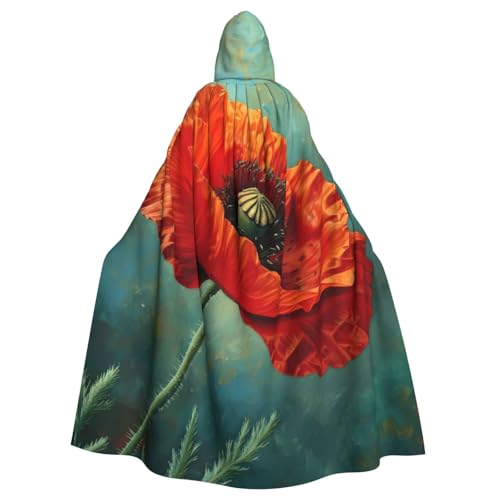 zkyfll Kapuzenumhang mit Mohnblumen-Aufdruck, für Damen und Herren, Erwachsenenlänge, mit Kapuze, Halloween, Cosplay-Kostüme zkyfll Kapuzenumhang mit Mohnblumen-Aufdruck, für Damen und Herren, Erwachsenenlänge, mit Kapuze, Halloween, Cosplay-Kostüme von zkyfll
