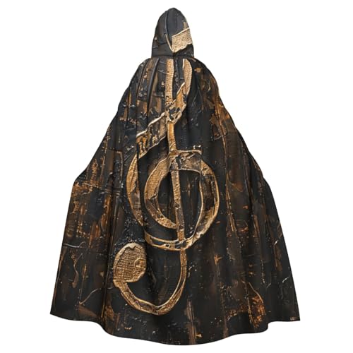 zkyfll Kapuzenumhang mit Musik-Symbol-Druck, für Damen, Herren, Erwachsene, Länge mit Kapuze, Halloween, Cosplay-Kostüme zkyfll Kapuzenumhang mit Musik-Symbol-Druck, für Damen, Herren, Erwachsene, Länge mit Kapuze, Halloween, Cosplay-Kostüme von zkyfll