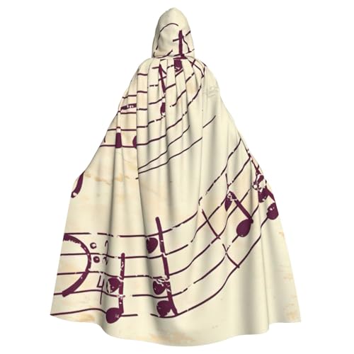 zkyfll Kapuzenumhang mit Musiknote, Blumendruck, für Damen und Herren, Erwachsenenlänge, mit Kapuze, Halloween-Cosplay-Kostüme zkyfll Kapuzenumhang mit Musiknote, Blumendruck, für Damen und Herren, Erwachsenenlänge, mit Kapuze, Halloween-Cosplay-Kostüme von zkyfll