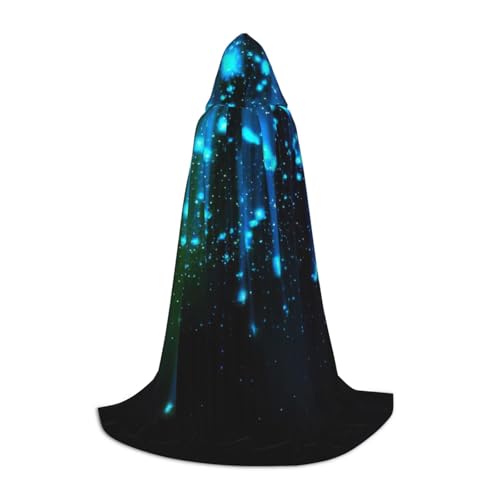 zkyfll Kapuzenumhang mit Sternen-Druck, klein, Halloween-Kostüm, Halloween, Cosplay, Hexe, Robe Cape von zkyfll