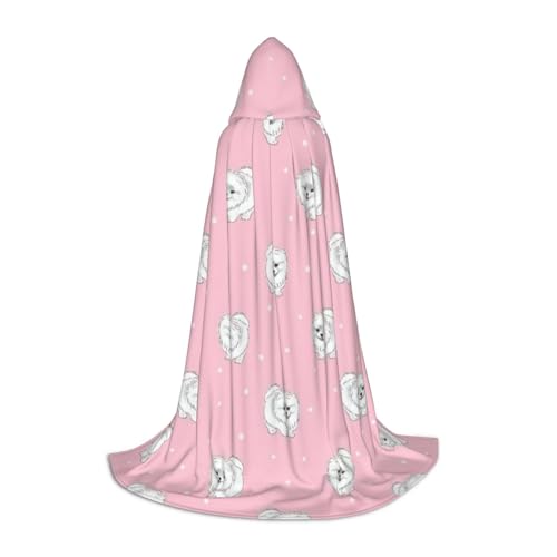 zkyfll Kapuzenumhang mit Zwergspitz-Motiv, kleine Größe, Halloween-Kostüm, Halloween, Cosplay, Hexe, Umhang zkyfll Kapuzenumhang mit Zwergspitz-Motiv, kleine Größe, Halloween-Kostüm, Halloween, Cosplay, Hexe, Umhang von zkyfll