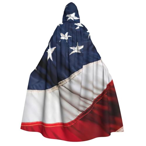 zkyfll Kapuzenumhang mit amerikanischer Flagge, groß, für Damen und Herren, Erwachsenenlänge, mit Kapuze, Halloween, Cosplay-Kostüme zkyfll Kapuzenumhang mit amerikanischer Flagge, groß, für Damen und Herren, Erwachsenenlänge, mit Kapuze, Halloween, Cosplay-Kostüme von zkyfll