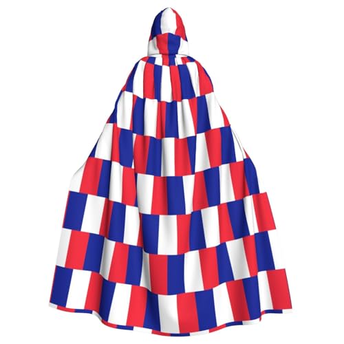 zkyfll Kapuzenumhang mit französischer Flagge, für Damen und Herren, Erwachsenenlänge, mit Kapuze, Halloween, Cosplay-Kostüme zkyfll Kapuzenumhang mit französischer Flagge, für Damen und Herren, Erwachsenenlänge, mit Kapuze, Halloween, Cosplay-Kostüme von zkyfll