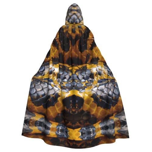 zkyfll Kapuzenumhang mit gelbem Schlangen-Druck, für Damen und Herren, Erwachsene, mit Kapuze, Halloween, Cosplay-Kostüme zkyfll Kapuzenumhang mit gelbem Schlangen-Druck, für Damen und Herren, Erwachsene, mit Kapuze, Halloween, Cosplay-Kostüme von zkyfll