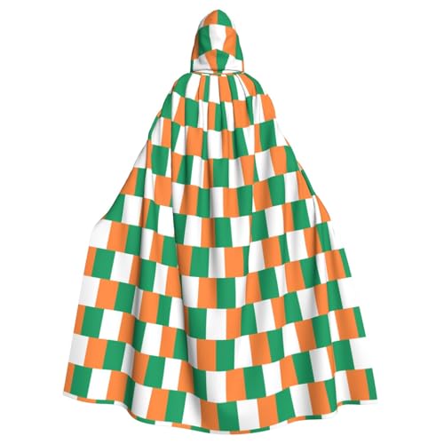 zkyfll Kapuzenumhang mit irischer Flagge, für Damen und Herren, Erwachsenenlänge, mit Kapuze, Halloween, Cosplay-Kostüme zkyfll Kapuzenumhang mit irischer Flagge, für Damen und Herren, Erwachsenenlänge, mit Kapuze, Halloween, Cosplay-Kostüme von zkyfll