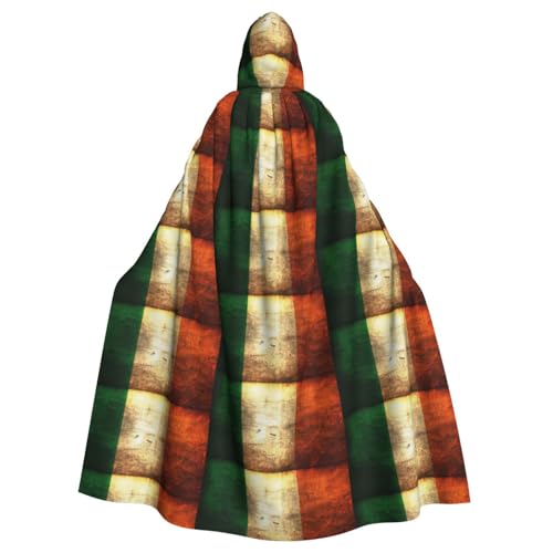 zkyfll Kapuzenumhang mit irischer Flagge, für Damen und Herren, Erwachsenenlänge, mit Kapuze, Halloween, Cosplay-Kostüme von zkyfll