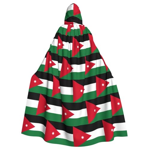 zkyfll Kapuzenumhang mit jordanischer Flagge, für Damen und Herren, Erwachsenenlänge, mit Kapuze, Halloween, Cosplay-Kostüme zkyfll Kapuzenumhang mit jordanischer Flagge, für Damen und Herren, Erwachsenenlänge, mit Kapuze, Halloween, Cosplay-Kostüme von zkyfll