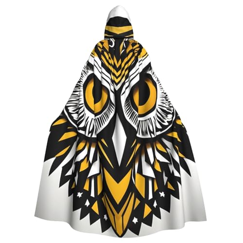 zkyfll Kapuzenumhang mit niedlichem Eulenmuster, für Damen und Herren, Erwachsene, mit Kapuze, Halloween, Cosplay-Kostüme von zkyfll