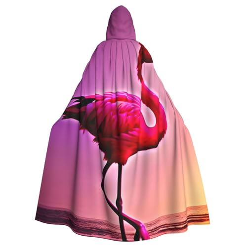 zkyfll Kapuzenumhang mit pinkem Flamingo-Muster, für Damen und Herren, Erwachsene, mit Kapuze, Halloween, Cosplay-Kostüme zkyfll Kapuzenumhang mit pinkem Flamingo-Muster, für Damen und Herren, Erwachsene, mit Kapuze, Halloween, Cosplay-Kostüme von zkyfll