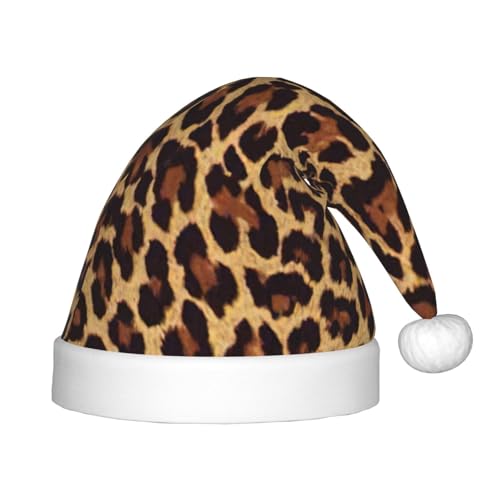 zkyfll Leopardenmuster, Tapetendruck, Weihnachtsmannmütze, kleine Größe, Weihnachtsgeschenke, Plüsch, lustige Weihnachtsmütze, Party zkyfll Leopardenmuster, Tapetendruck, Weihnachtsmannmütze, kleine Größe, Weihnachtsgeschenke, Plüsch, lustige Weihnachtsmütze, Party von zkyfll