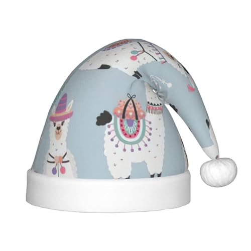 zkyfll Niedlicher Weihnachtsmann-Hut mit Alpaka-Druck, kleine Größe, Weihnachtsgeschenke, lustiger Plüsch-Weihnachtshut, Party zkyfll Niedlicher Weihnachtsmann-Hut mit Alpaka-Druck, kleine Größe, Weihnachtsgeschenke, lustiger Plüsch-Weihnachtshut, Party von zkyfll