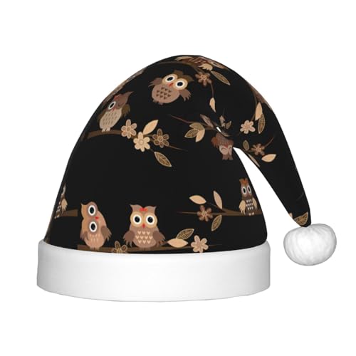 zkyfll Niedlicher Weihnachtsmannhut mit Cartoon-Eulen-Druck, kleine Größe, Weihnachtsgeschenke, lustiger Plüsch-Hut für Party zkyfll Niedlicher Weihnachtsmannhut mit Cartoon-Eulen-Druck, kleine Größe, Weihnachtsgeschenke, lustiger Plüsch-Hut für Party von zkyfll
