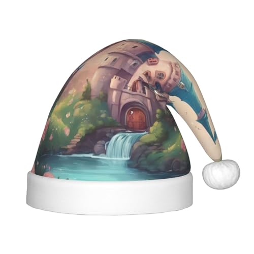 zkyfll Niedlicher Weihnachtsmannhut mit Märchenmuster, Schloss01, kleine Größe, Weihnachtsgeschenke, lustiger Plüsch-Hut zkyfll Niedlicher Weihnachtsmannhut mit Märchenmuster, Schloss01, kleine Größe, Weihnachtsgeschenke, lustiger Plüsch-Hut von zkyfll