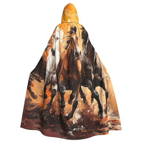 zkyfll Pferde laufender Kunstdruck, Damen, Herren, Erwachsene, Länge, Kapuzenumhang mit Kapuze, Halloween-Cosplay-Kostüme zkyfll Pferde laufender Kunstdruck, Damen, Herren, Erwachsene, Länge, Kapuzenumhang mit Kapuze, Halloween-Cosplay-Kostüme von zkyfll