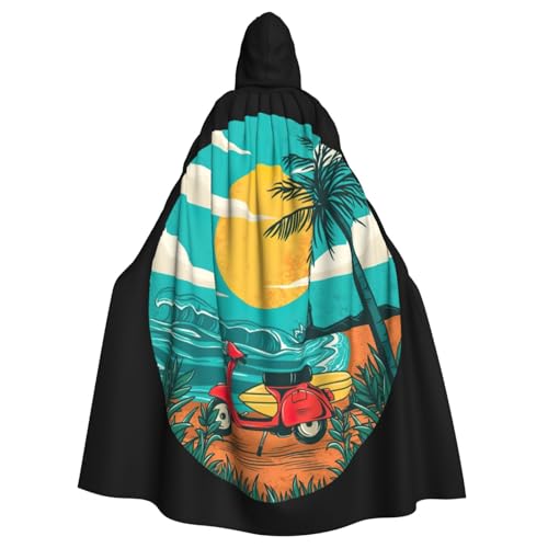 zkyfll Sonnenuntergang Strand Palme Druck Damen Herren Erwachsene Länge Kapuzenumhang Umhang mit Kapuze Halloween Cosplay Kostüme zkyfll Sonnenuntergang Strand Palme Druck Damen Herren Erwachsene Länge Kapuzenumhang Umhang mit Kapuze Halloween Cosplay Kostüme von zkyfll