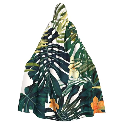 zkyfll Tropischer Sommer-Umhang mit hawaiianischer Blume, Palmenblätter, für Damen und Herren, Erwachsenenlänge, Kapuzenumhang mit Kapuze, Halloween-Cosplay-Kostüme zkyfll Tropischer Sommer-Umhang mit hawaiianischer Blume, Palmenblätter, für Damen und Herren, Erwachsenenlänge, Kapuzenumhang mit Kapuze, Halloween-Cosplay-Kostüme von zkyfll