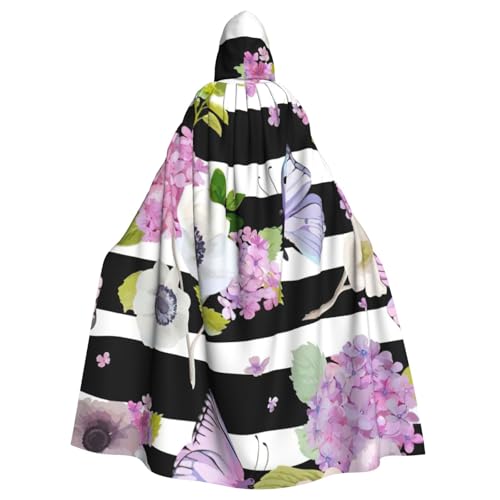 zkyfll Umhang mit Kapuze, Blumenmotiv, Schmetterling-Motiv, für Damen und Herren, Erwachsenenlänge, mit Kapuze, Halloween, Cosplay-Kostüme zkyfll Umhang mit Kapuze, Blumenmotiv, Schmetterling-Motiv, für Damen und Herren, Erwachsenenlänge, mit Kapuze, Halloween, Cosplay-Kostüme von zkyfll