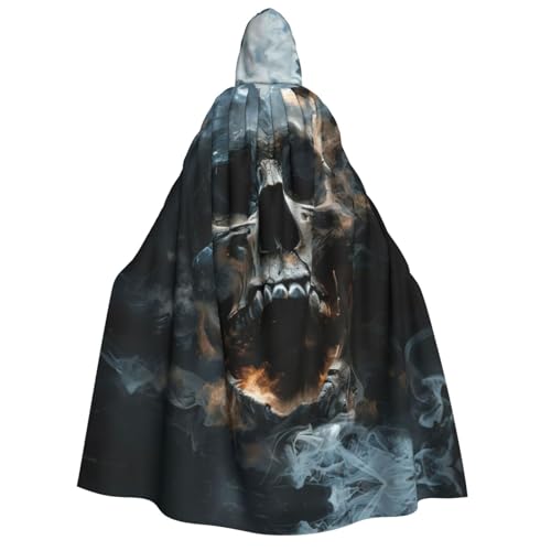 zkyfll Umhang mit Kapuze, Horror-Geister-Schädel, groß, für Damen und Herren, Erwachsene, mit Kapuze, Halloween, Cosplay-Kostüme zkyfll Umhang mit Kapuze, Horror-Geister-Schädel, groß, für Damen und Herren, Erwachsene, mit Kapuze, Halloween, Cosplay-Kostüme von zkyfll