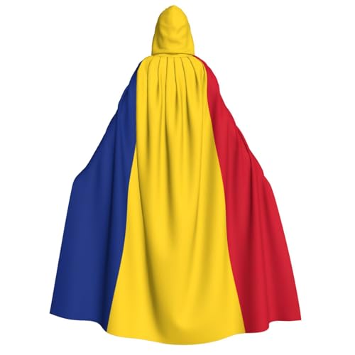 zkyfll Umhang mit Kapuze, Motiv: Flagge von Rumänien, groß, für Damen und Herren, Erwachsenenlänge, mit Kapuze, Halloween-Cosplay-Kostüme zkyfll Umhang mit Kapuze, Motiv: Flagge von Rumänien, groß, für Damen und Herren, Erwachsenenlänge, mit Kapuze, Halloween-Cosplay-Kostüme von zkyfll