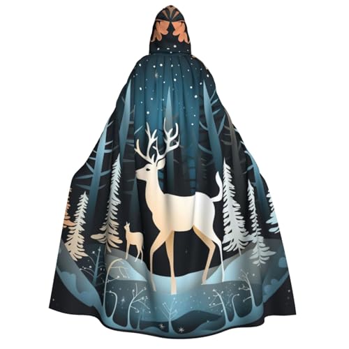 zkyfll Umhang mit Kapuze, Weihnachtsbaum, Hirsch, groß, für Damen und Herren, Erwachsenenlänge, mit Kapuze, Halloween, Cosplay-Kostüme zkyfll Umhang mit Kapuze, Weihnachtsbaum, Hirsch, groß, für Damen und Herren, Erwachsenenlänge, mit Kapuze, Halloween, Cosplay-Kostüme von zkyfll