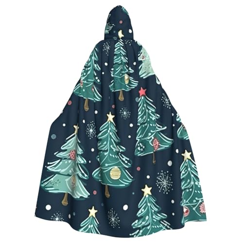 zkyfll Umhang mit Kapuze, Weihnachtsbaum-, Ball-, Sternen-Druck, für Damen und Herren, Erwachsenenlänge, mit Kapuze, Halloween, Cosplay-Kostüme zkyfll Umhang mit Kapuze, Weihnachtsbaum-, Ball-, Sternen-Druck, für Damen und Herren, Erwachsenenlänge, mit Kapuze, Halloween, Cosplay-Kostüme von zkyfll
