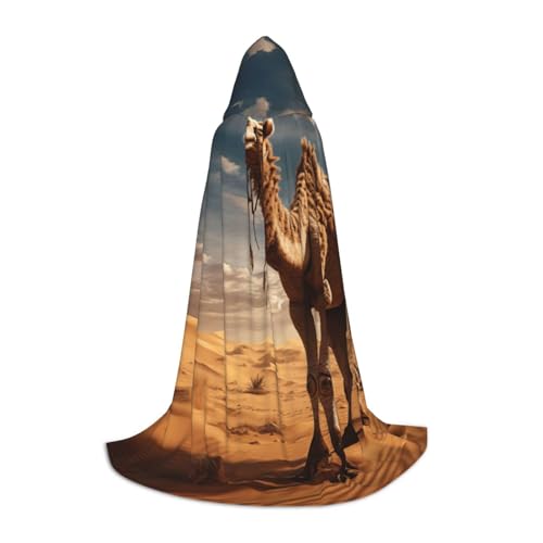 zkyfll Umhang mit Kapuze, Wüstensand, Kamel, klein, Halloween-Kostüm, Halloween, Cosplay, Hexe, Robe Cape von zkyfll