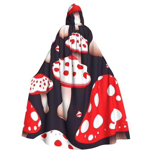 zkyfll Umhang mit Kapuze für Damen, Herren, Erwachsene, Rot, Weiß und Pilz, mit Kapuze, Halloween, Cosplay-Kostüme zkyfll Umhang mit Kapuze für Damen, Herren, Erwachsene, Rot, Weiß und Pilz, mit Kapuze, Halloween, Cosplay-Kostüme von zkyfll