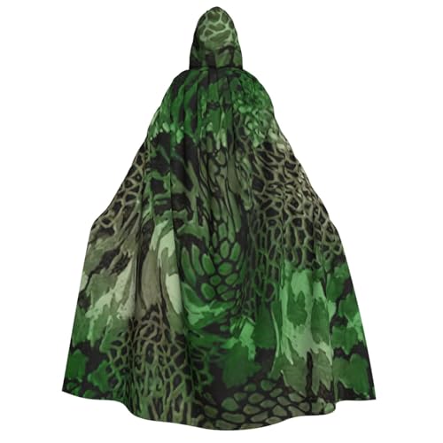 zkyfll Umhang mit Kapuze für Damen, Herren, Erwachsene, grüner Schlangen-Druck, mit Kapuze, Halloween, Cosplay-Kostüme zkyfll Umhang mit Kapuze für Damen, Herren, Erwachsene, grüner Schlangen-Druck, mit Kapuze, Halloween, Cosplay-Kostüme von zkyfll