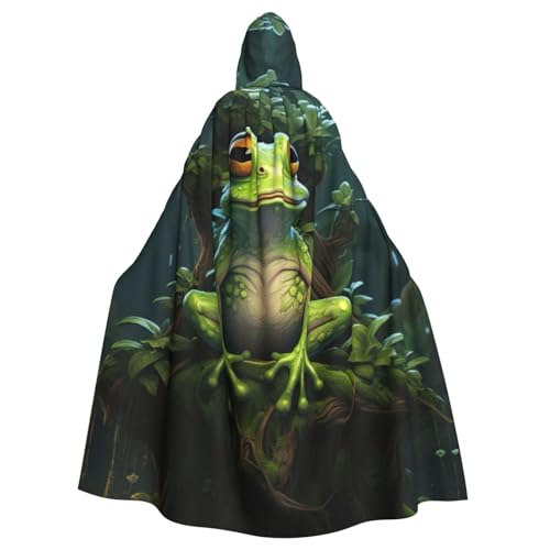 zkyfll Umhang mit Kapuze für Damen, Herren, Erwachsenenlänge, Friedensfrosch, mit Kapuze, Halloween, Cosplay-Kostüme zkyfll Umhang mit Kapuze für Damen, Herren, Erwachsenenlänge, Friedensfrosch, mit Kapuze, Halloween, Cosplay-Kostüme von zkyfll
