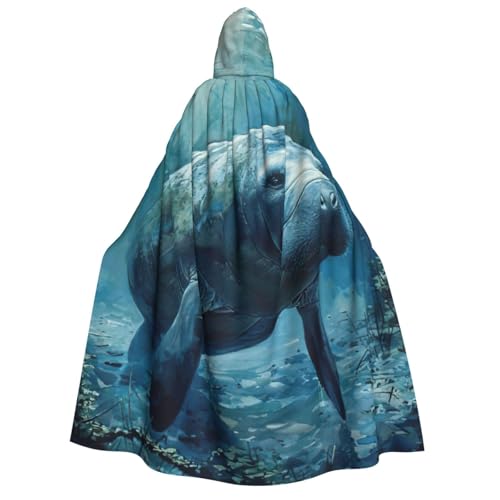 zkyfll Umhang mit Kapuze und Seekuh, Tierdruck, groß, für Damen und Herren, Erwachsenenlänge, mit Kapuze, Halloween-Cosplay-Kostüme zkyfll Umhang mit Kapuze und Seekuh, Tierdruck, groß, für Damen und Herren, Erwachsenenlänge, mit Kapuze, Halloween-Cosplay-Kostüme von zkyfll