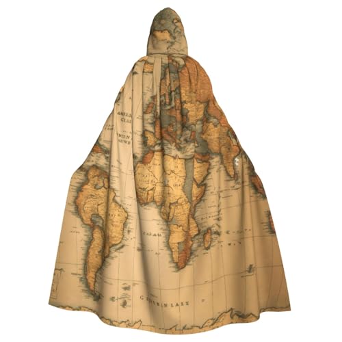 zkyfll Umhang mit Weltkarten-Druck, für Damen und Herren, Erwachsene, Länge mit Kapuze, Halloween, Cosplay-Kostüme zkyfll Umhang mit Weltkarten-Druck, für Damen und Herren, Erwachsene, Länge mit Kapuze, Halloween, Cosplay-Kostüme von zkyfll