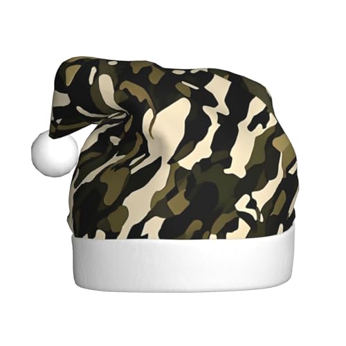 zkyfll Weihnachtsmann-Hut mit Camouflage-Muster, für Erwachsene, Weihnachtsfeier zkyfll Weihnachtsmann-Hut mit Camouflage-Muster, für Erwachsene, Weihnachtsfeier von zkyfll