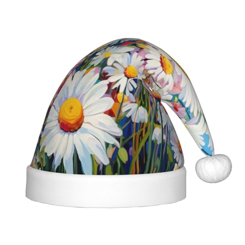 zkyfll Weihnachtsmann-Hut mit Gänseblümchen-Druck, Sommer, kleine Größe, Weihnachtsgeschenke, lustiger Plüsch, Party zkyfll Weihnachtsmann-Hut mit Gänseblümchen-Druck, Sommer, kleine Größe, Weihnachtsgeschenke, lustiger Plüsch, Party von zkyfll