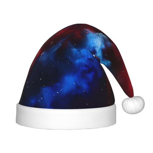 zkyfll Weihnachtsmann-Hut mit Galaxie-Druck, rot und blau, kleine Größe, Weihnachtsgeschenke, lustiger Plüsch-Hut für Party zkyfll Weihnachtsmann-Hut mit Galaxie-Druck, rot und blau, kleine Größe, Weihnachtsgeschenke, lustiger Plüsch-Hut für Party von zkyfll