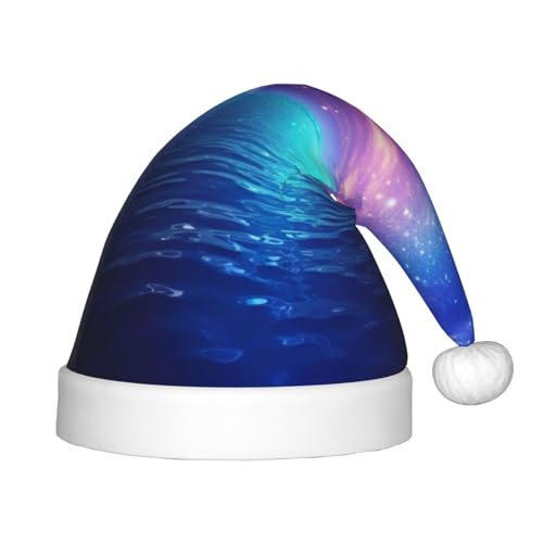 zkyfll Weihnachtsmann-Hut mit HD-Galaxy-Druck, kleine Größe, Weihnachtsgeschenke, lustiger Plüsch-Weihnachtshut, Party zkyfll Weihnachtsmann-Hut mit HD-Galaxy-Druck, kleine Größe, Weihnachtsgeschenke, lustiger Plüsch-Weihnachtshut, Party von zkyfll