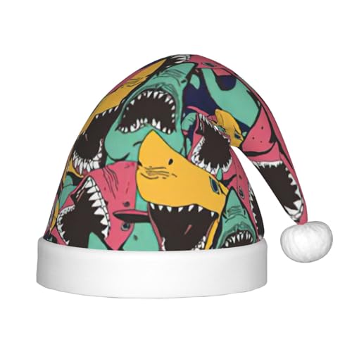 zkyfll Weihnachtsmann-Hut mit Hai-Muster, kleine Größe, Weihnachtsgeschenke, lustiger Weihnachtshut, Partyhut zkyfll Weihnachtsmann-Hut mit Hai-Muster, kleine Größe, Weihnachtsgeschenke, lustiger Weihnachtshut, Partyhut von zkyfll