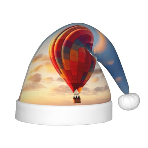 zkyfll Weihnachtsmann-Hut mit Heißluftballon-Muster, kleine Größe, Weihnachtsgeschenke, lustiger Plüsch-Hut für Party zkyfll Weihnachtsmann-Hut mit Heißluftballon-Muster, kleine Größe, Weihnachtsgeschenke, lustiger Plüsch-Hut für Party von zkyfll