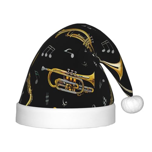 zkyfll Weihnachtsmann-Hut mit Musikinstrumenten-Druck, kleine Größe, Weihnachtsgeschenke, lustiger Plüsch-Weihnachtshut, Party zkyfll Weihnachtsmann-Hut mit Musikinstrumenten-Druck, kleine Größe, Weihnachtsgeschenke, lustiger Plüsch-Weihnachtshut, Party von zkyfll