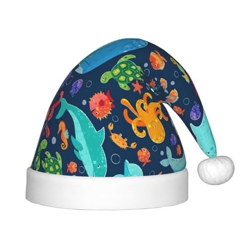 zkyfll Weihnachtsmann-Hut mit Ozeanwal, Fisch-Oktopus, kleine Größe, Weihnachtsgeschenke, lustiger Plüsch-Hut zkyfll Weihnachtsmann-Hut mit Ozeanwal, Fisch-Oktopus, kleine Größe, Weihnachtsgeschenke, lustiger Plüsch-Hut von zkyfll