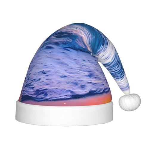 zkyfll Weihnachtsmann-Hut mit Ozeanwellen-Druck, kleine Größe, Weihnachtsgeschenke, lustiger Plüsch, Party zkyfll Weihnachtsmann-Hut mit Ozeanwellen-Druck, kleine Größe, Weihnachtsgeschenke, lustiger Plüsch, Party von zkyfll